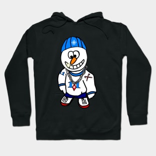 Hip Hop Rapper Snowman Hoodie